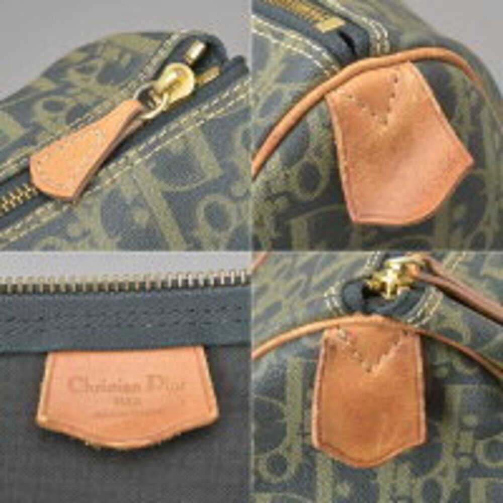 Extremely Rare Christian Dior Trotter Boston Bag Leather Gray All Over Travel ag - Picture 10 of 10